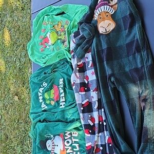Green Toddler Christmas Clothes Set